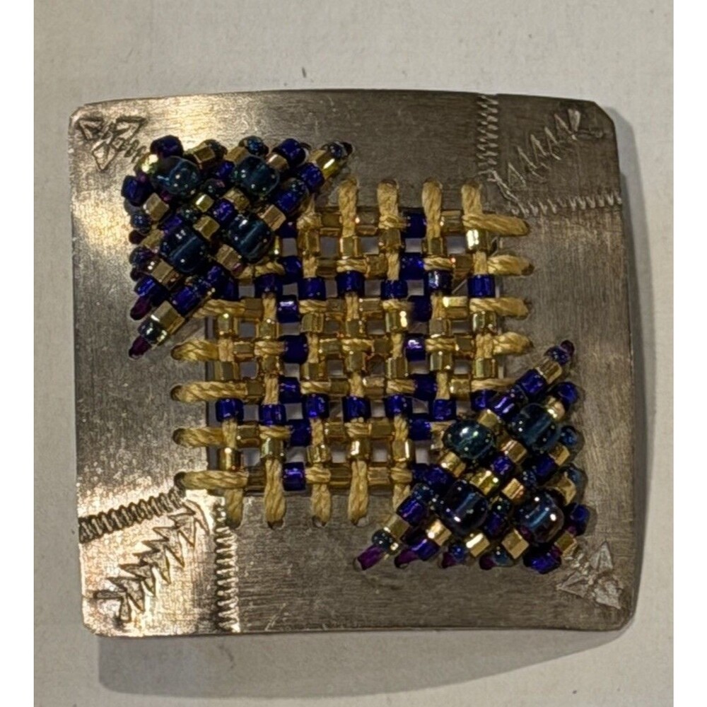 Sharon Donovan Sterling Silver 925 Pendant Quilt Block Signed 2000